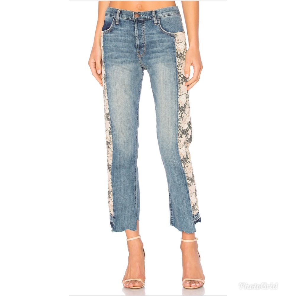 Current Elliott The Uneven Seamed Original Jeans